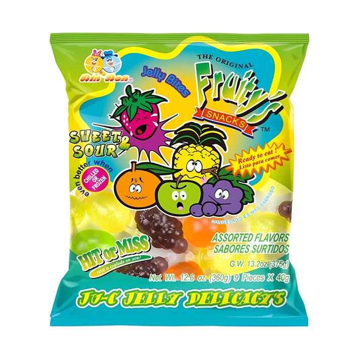 CANDY FRUITYS 9 x 40 GR JU-C ASSORTED SWEET & SOUR JELLY