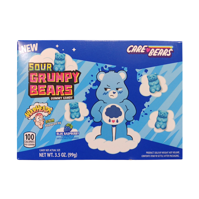 CANDY WARHEADS 99 GR SOUR GRUMPY BEARS BLAUE HIMBEERE THEATER BOX