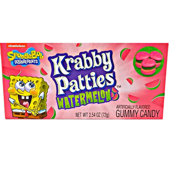 CANDY SPONGEBOB 72 GR KRABBY PATTIES WATERMELON THEATER BOX