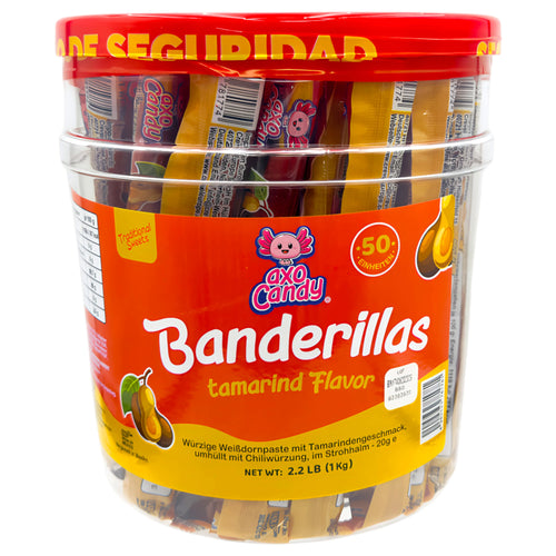 CANDY AXO CANDY 50 x 20 GR BANDERILLA TAMARINDO VITROLERO C/EMPAQUE INDIVIDUAL