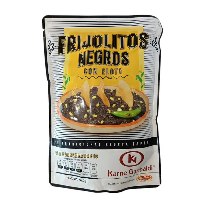 Garibaldi Frijoles Negros con Elote Blanco 420 g