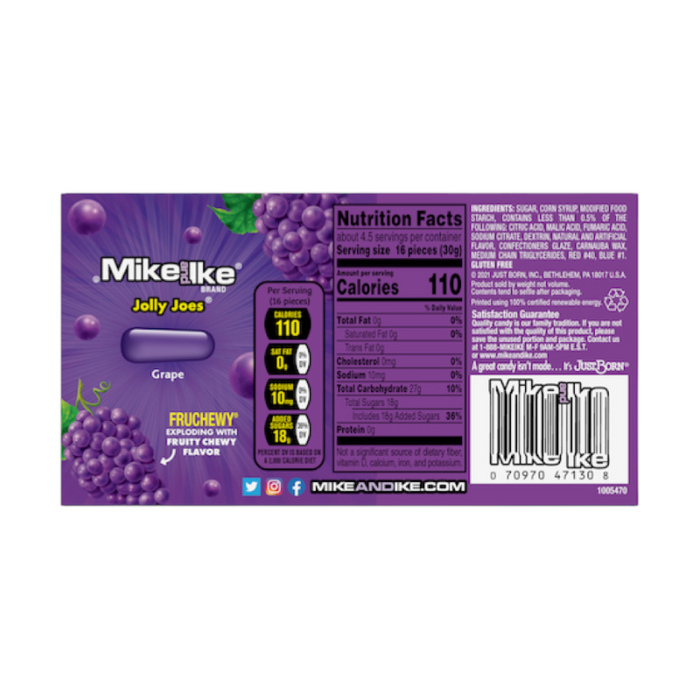 CARAMELOS MIKE &amp; IKE 120 GR CAJA DE TEATRO JOLLY JOES
