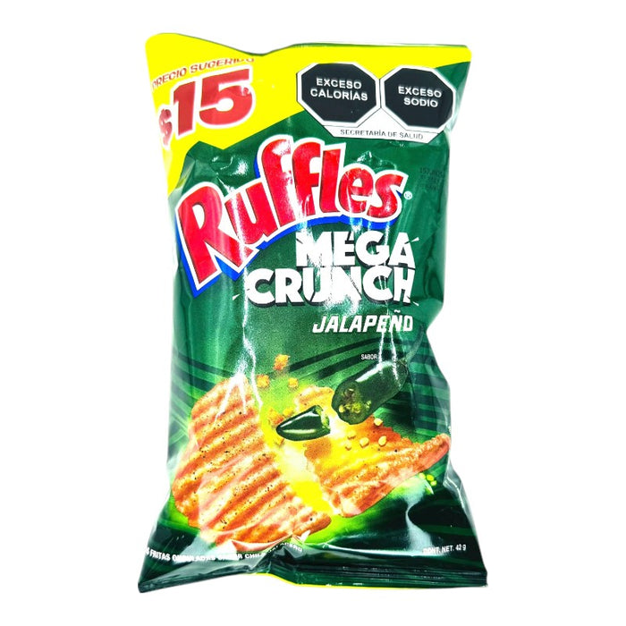 SNACK RUFFLES 42 GR MEGA CRUNCH JALAPENO