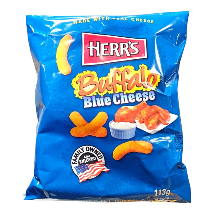 SNACK HERRS 113 GR RIZOS DE QUESO AZUL BÚFALO