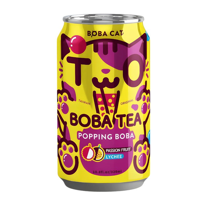 Boba Cat Passion Fruit Lychee Tea 320ml