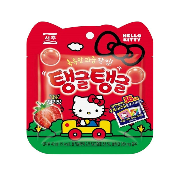 SÜSSIGKEITEN SEOJU 6 x 40 GR HELLO KICKY ERDBEERGELEE ASIATISCH