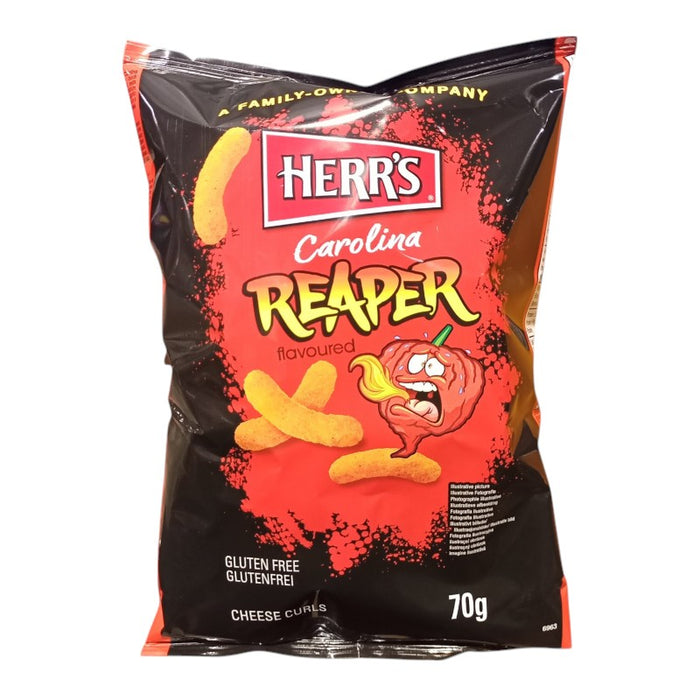 SNACK HERRS 70 GR RIZOS DE QUESO CAROLINA REAPER