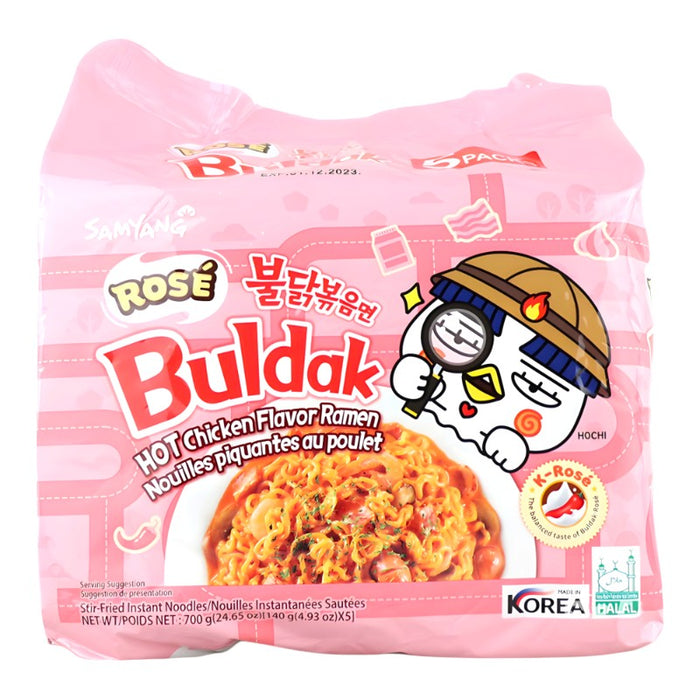 Buldak Rose Hot Chicken Noodle 5 x 140 g