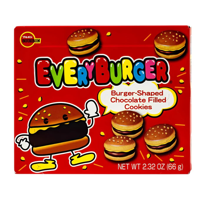 CARAMELOS BOURBON 10 x 66 GR CADA HAMBURGUESA CHOCOLATE GALLETA ASIÁTICA