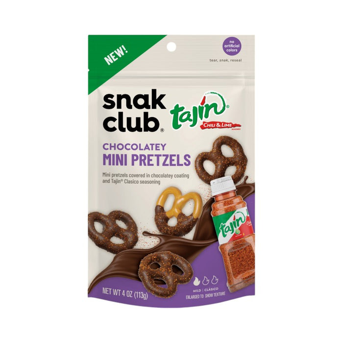 CANDY SNAK CLUB 113 GR MINI PRETZEL DE CHOCOLATE Y TAJIN