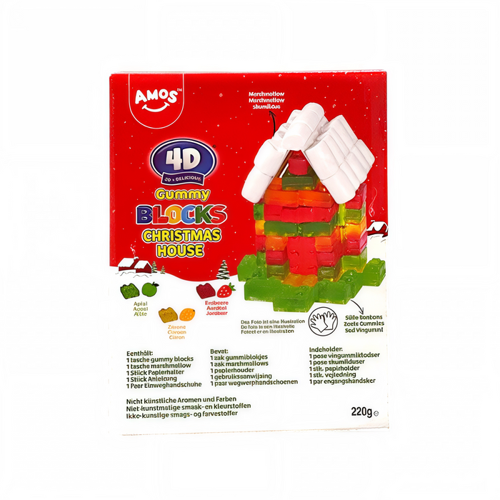 Amos 4D Gummy Blocks House Christmas 220 g