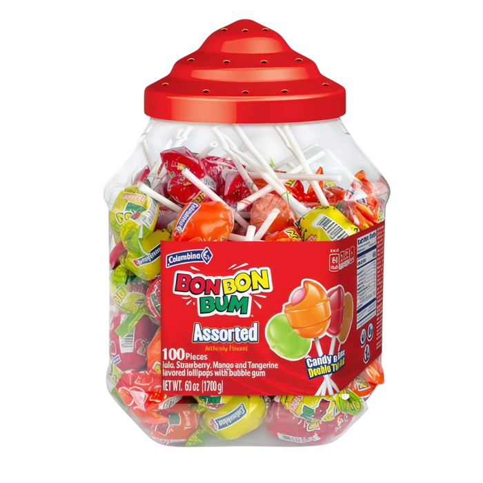 CANDY COLOMBINA 100 x 17 GR BONBONBUM ASSORTED JAR