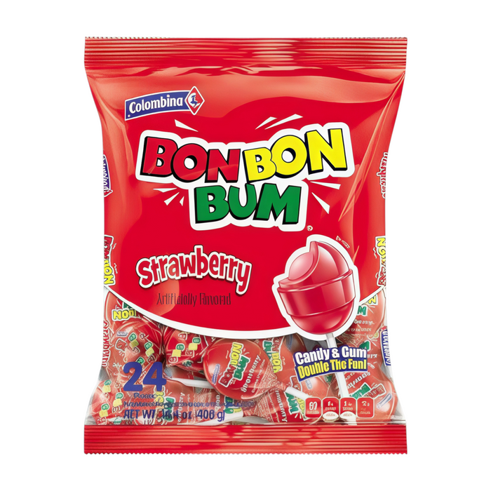 CANDY COLOMBINA 24 x 17 GR BONBONBUM STRAWBERRY