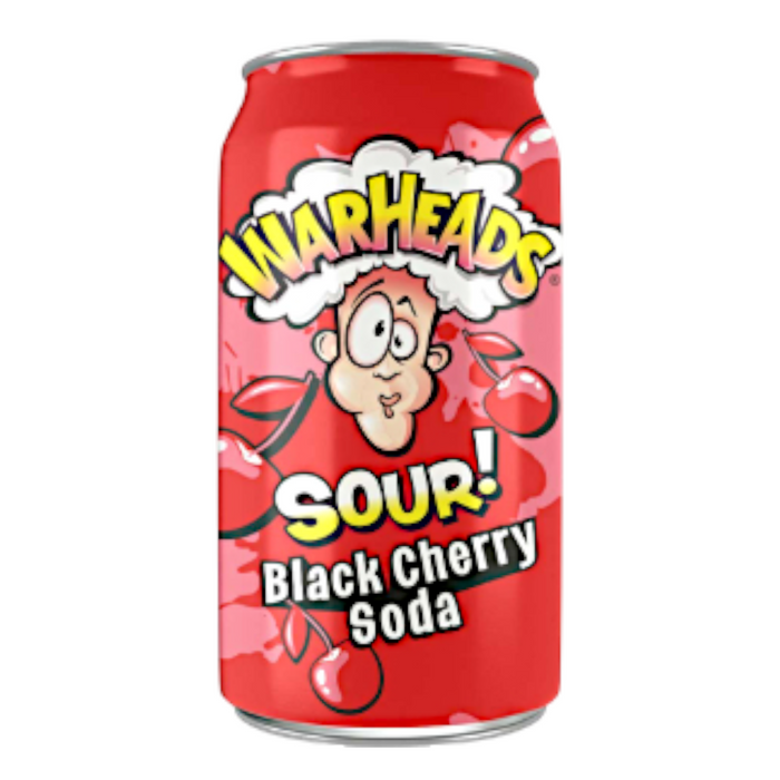 BEVER WARHEADS 330 ML SOUR SODA BLACK CHERRY