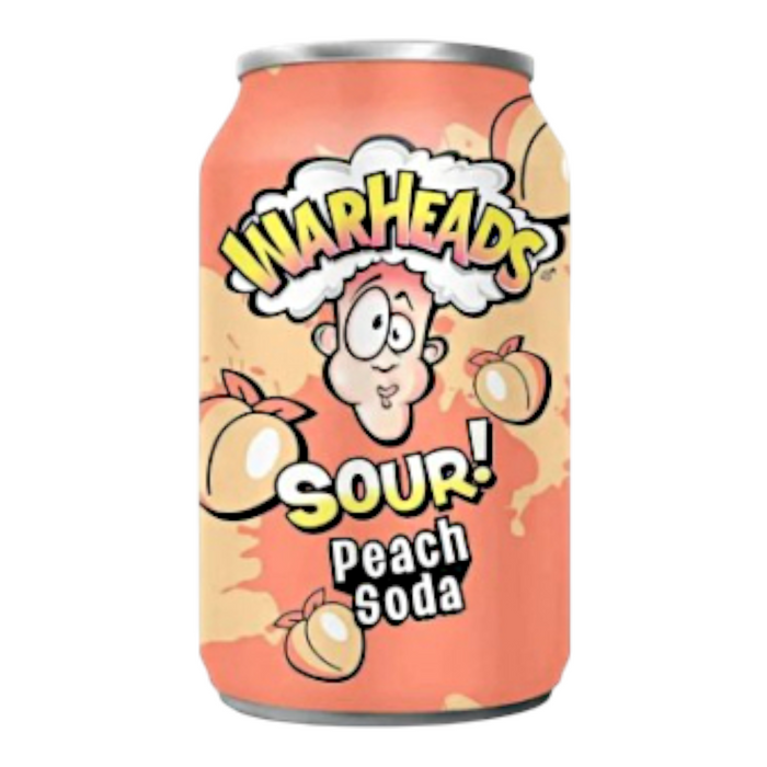 BEVER WARHEADS 330 ML SOUR SODA PEACH