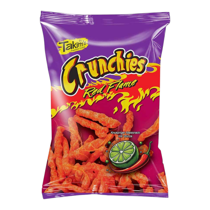 SNACK TAKIM'S 90 GR CRUMCHIES RED FLAME CHILI AND LIME