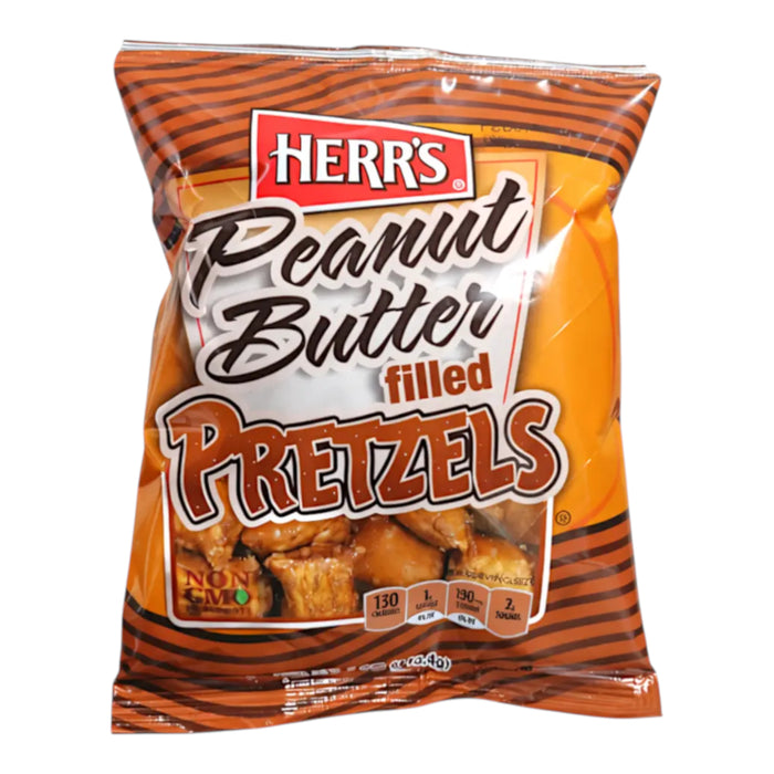 SNACK HERRS 113 GR PEANUT BUTTER NON GMO PRETZELS (12 UN)