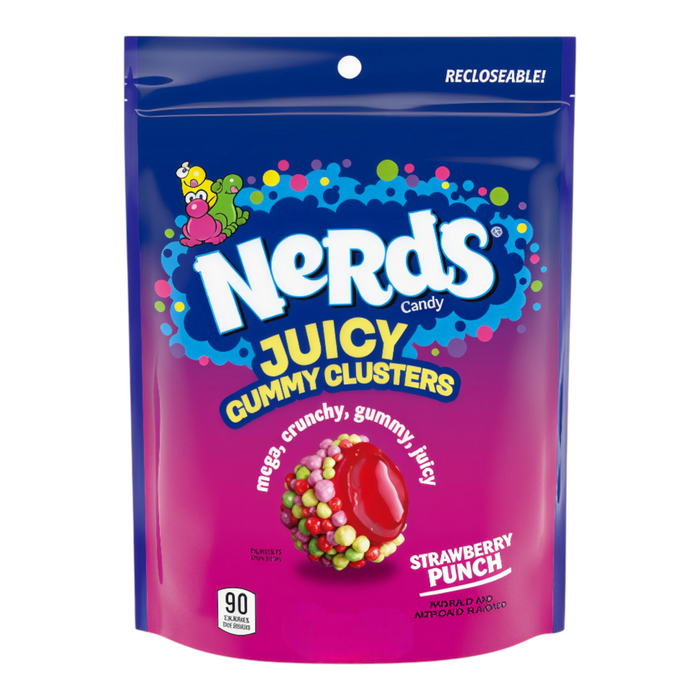 CANDY NERDS 128 GR GUMMY CLUSTERS JUICED