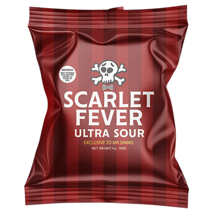CANDY MR SIMMS 100 GR SCARLET FEVER ULTRA SOUR | 24 x 100g