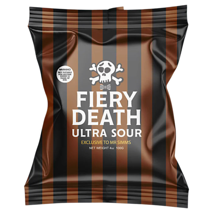 CANDY MR SIMMS 100 GR FIERY DEATH ULTRA SOUR | 24 x 100g