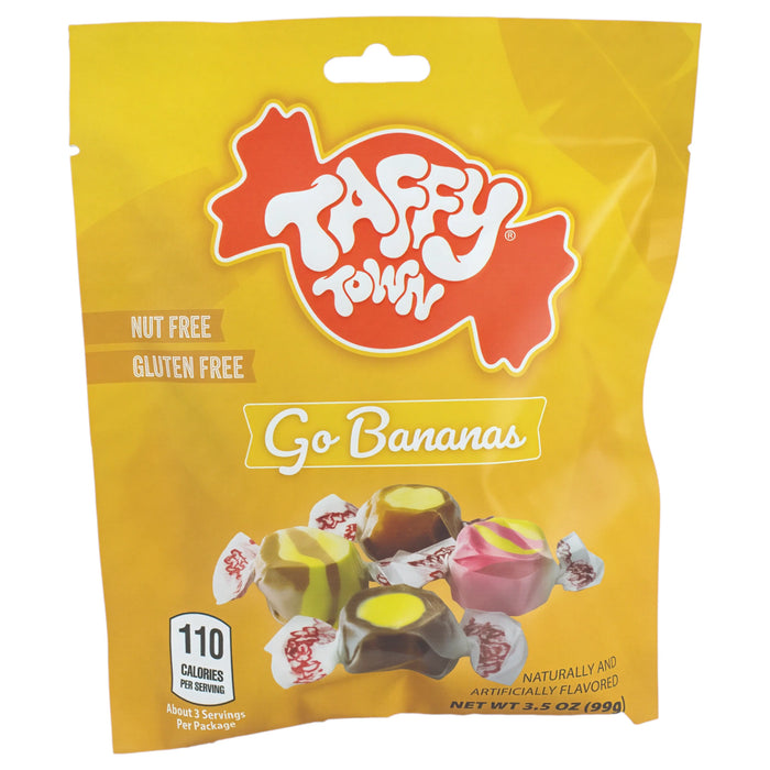 CANDY TAFFY TOWN 99 GR GO BANANAS BAG | 12 x 99g