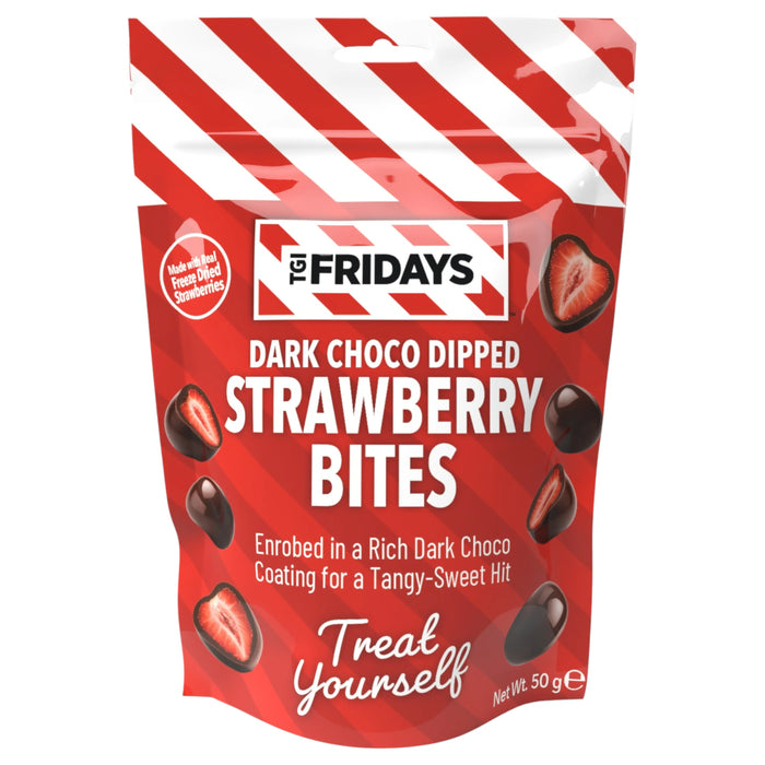 CANDY TGIF 50 GR DARK CHOCOLATE DIPPED STRAWBERRY | 12 x 50g