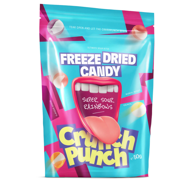 CANDY CRUNCH PUNCH 50 GR SUPER SOUR RAINBOWS