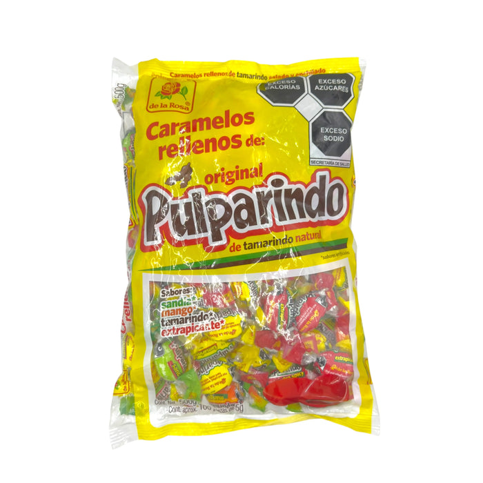 CANDY DE LA ROSA 100 x 5 GR PULPARINDO PASTILLAS CARAMELO RELLENO