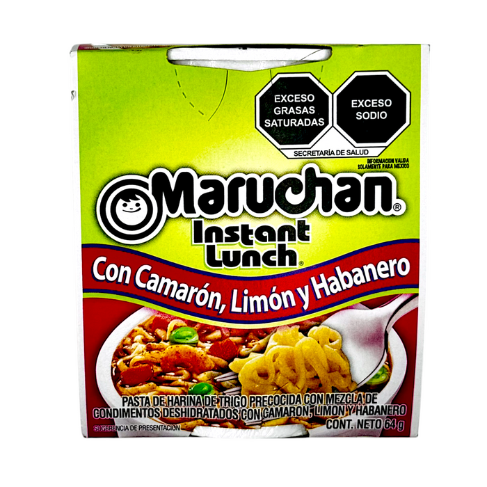 PDISH MARUCHAN 64 GR INSTANT CUP CAMARON, LIMON Y HABANERO (MEX EDITION)