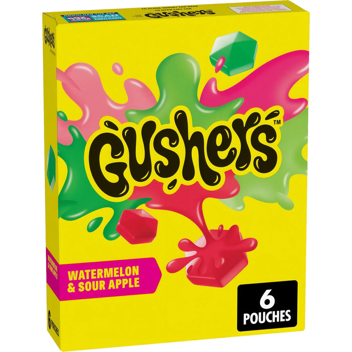 CANDY FRUIT GUSHER 6 x 23 GR WATERMELON SOUR APPLE
