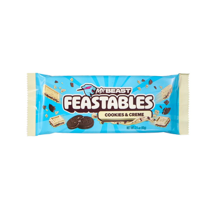 CANDY MR BEAST 10 x 60 GR FEASTABLES COOKIES AND CREME