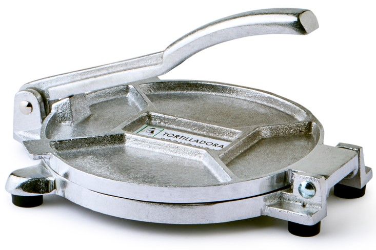 UTENS PRENSA TORTILLA 18 CM ALUMINIO ECONOMICA CON REGATONES