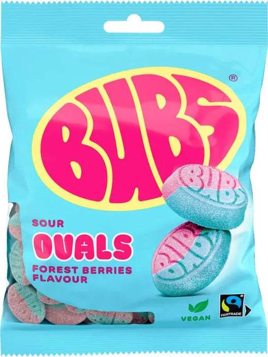 CANDY BUBS 90 GR SOUR OVALS FOREST BERRIES