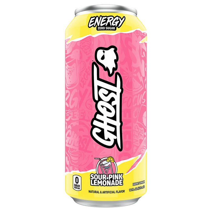 BEVER GHOST ENERGY 500 ML SOUR PINK LEMONADE | 12 x 500ml