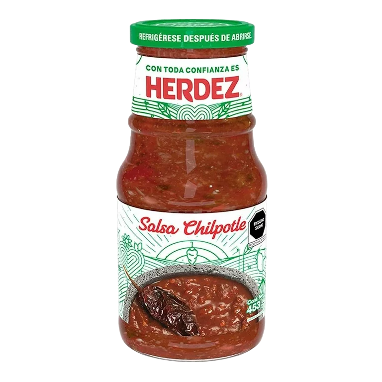 SALSA HERDEZ 453 GR CHIPOTLE GLASS