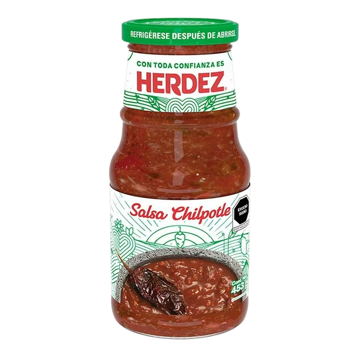 SALSA HERDEZ 453 GR CHIPOTLE GLASS