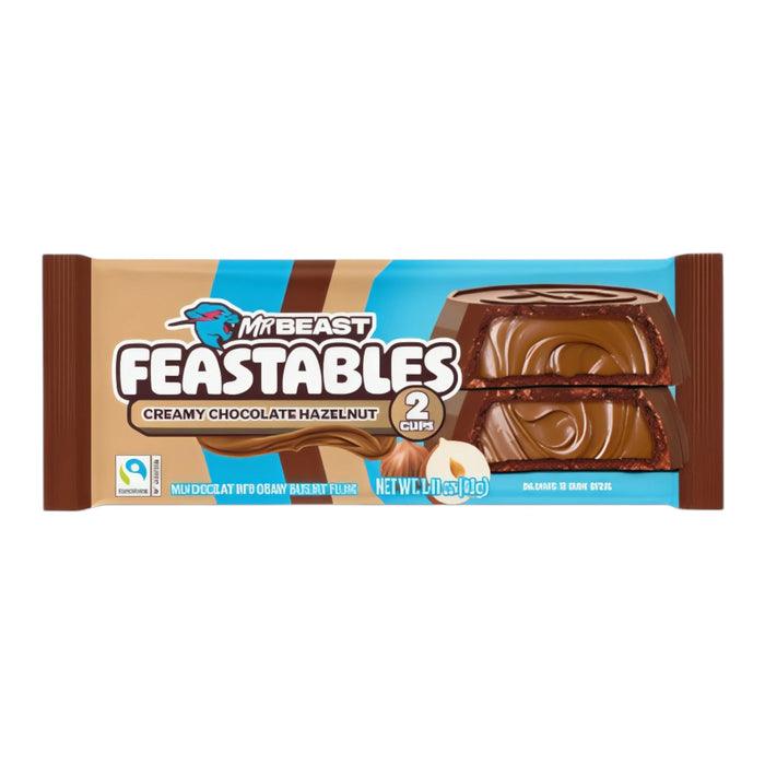 CANDY MR BEAST 24 x 2 x 20 GR FEASTABLES HAZELNUT CUPS