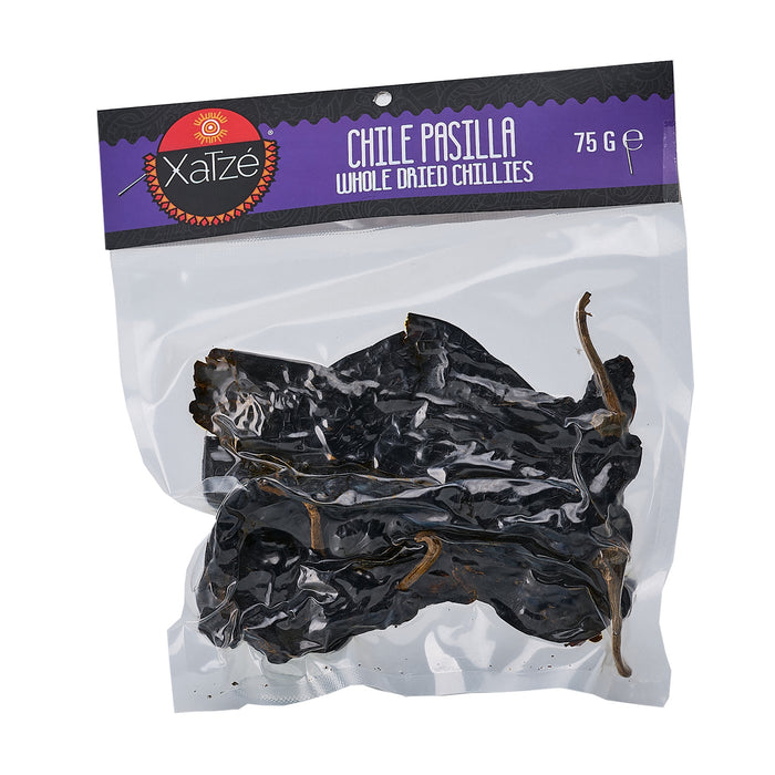 CHILE XATZE 75 GR SECO RETAIL PASILLA VACIO (12 UN)