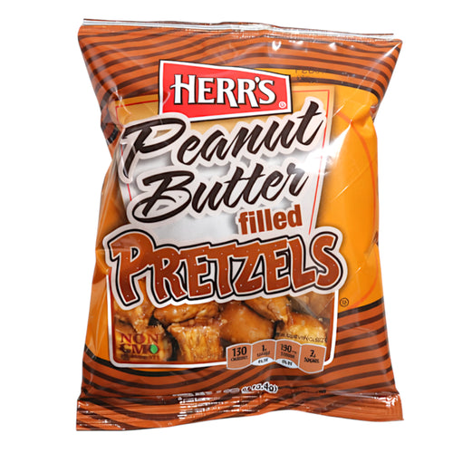 SNACK HERRS 113 GR PEANUT BUTTER NON GMO PRETZELS (24 UN)