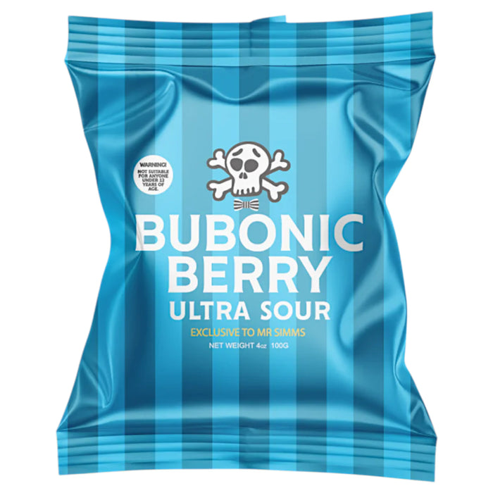 CANDY MR SIMMS 100 GR BUBONIC BERRY ULTRA SOUR | 24 x 100g