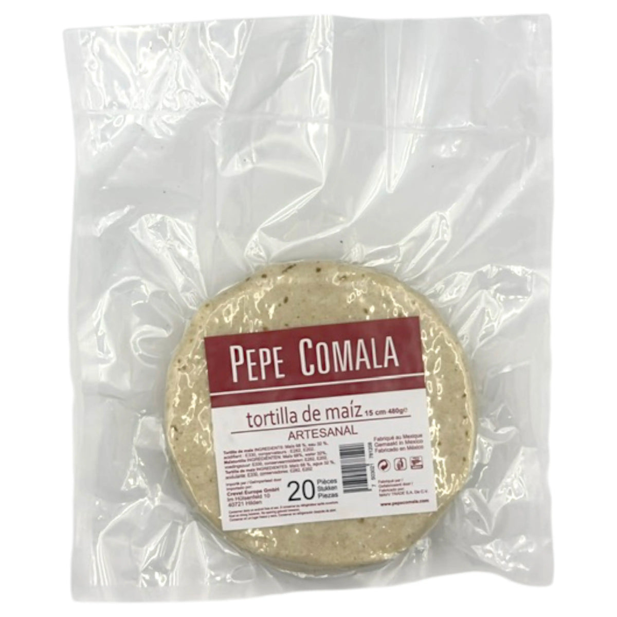 TORTI PEPE COMALA 480 GR TORTILLA DE MAIZ 15 CM