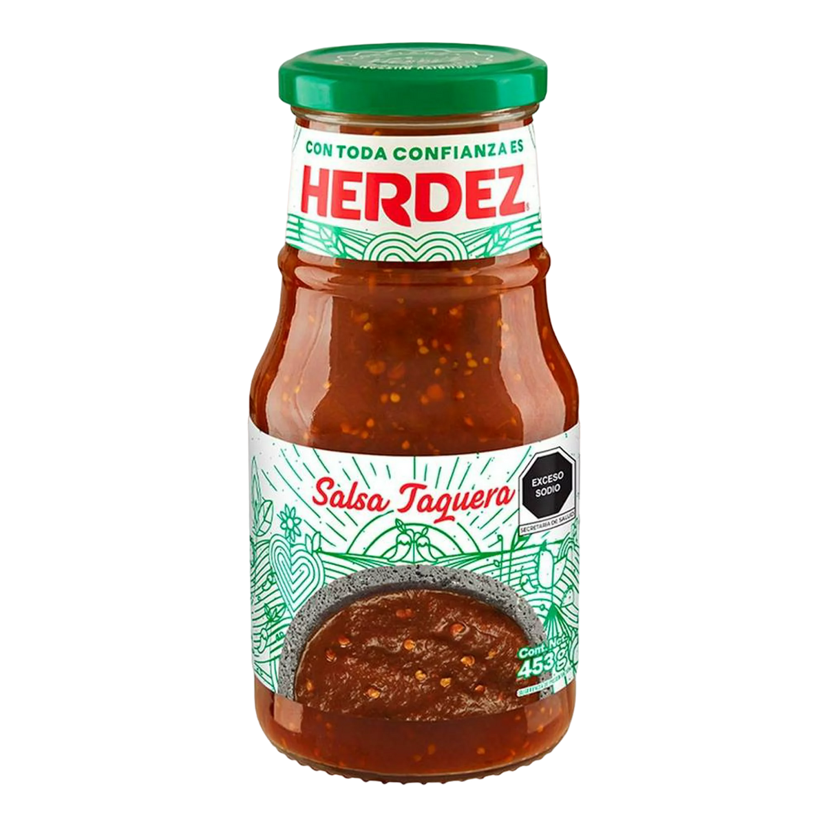 SALSA HERDEZ 453 GR SALSA TAQUERA GLASS