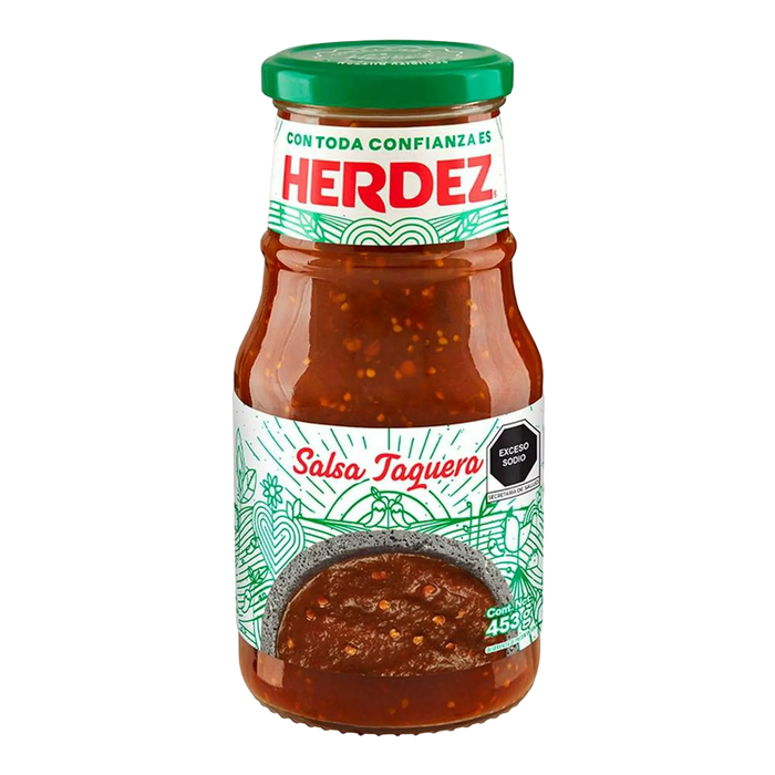SALSA HERDEZ 453 GR SALSA TAQUERA GLASS