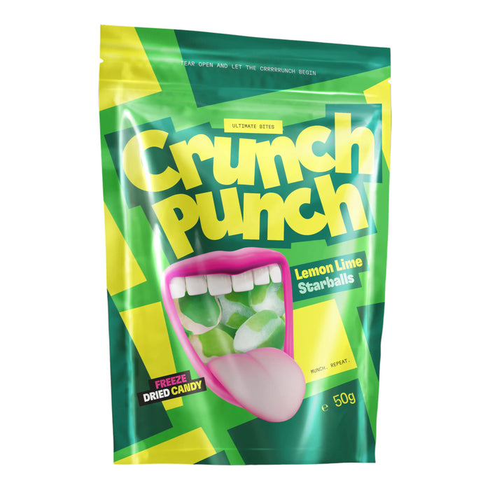 CANDY CRUNCH PUNCH 50 GR LEMON LIME STARBALLS | 15 x 50g