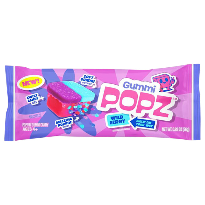 CANDY GUMMY POPZ 16 x 26 GR WILD BERRY