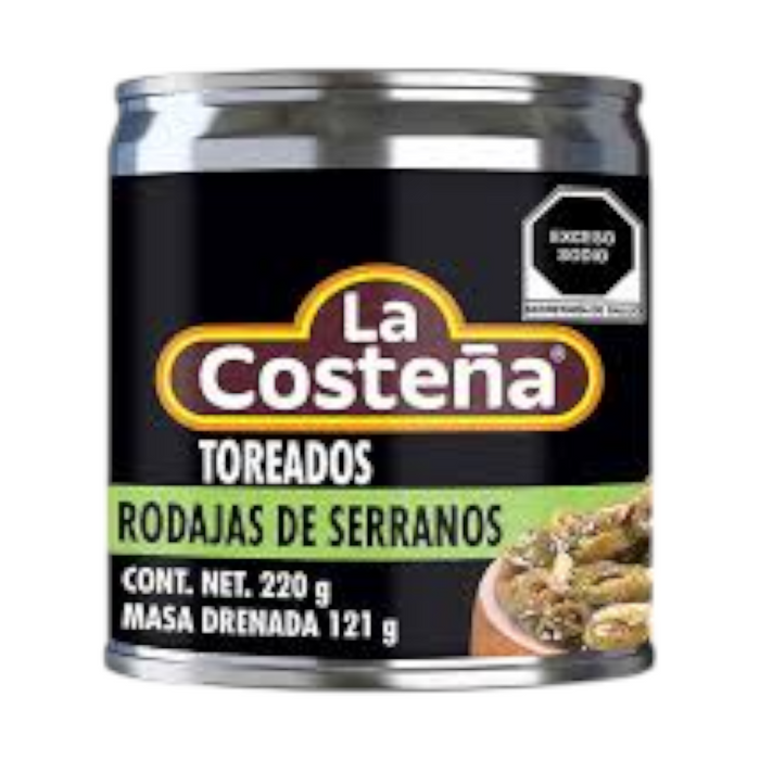 CHILE COSTENA 220 GR RODAJAS DE SERRANOS TOREADOS