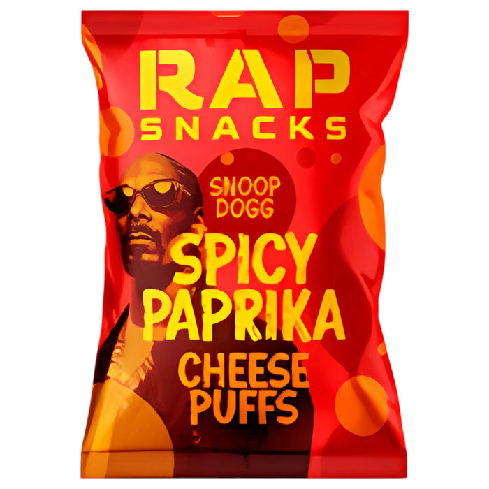 SNACK RAP SNACKS 100 GR SNOOP DOGG SPICY PAPRIKA CHEESE PUFFS | 12 x 100g