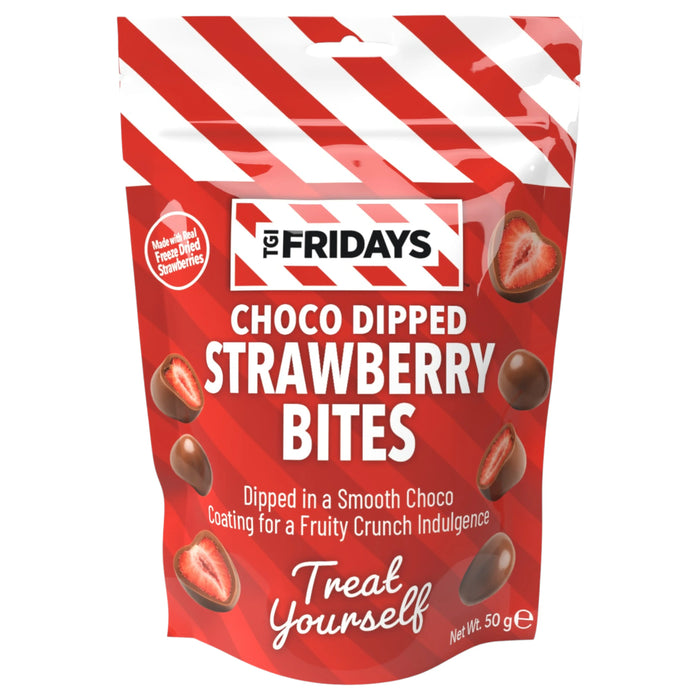 CANDY TGIF 50 GR MILK CHOCOLATE DIPPED STRAWBERRY | 12 x 50g