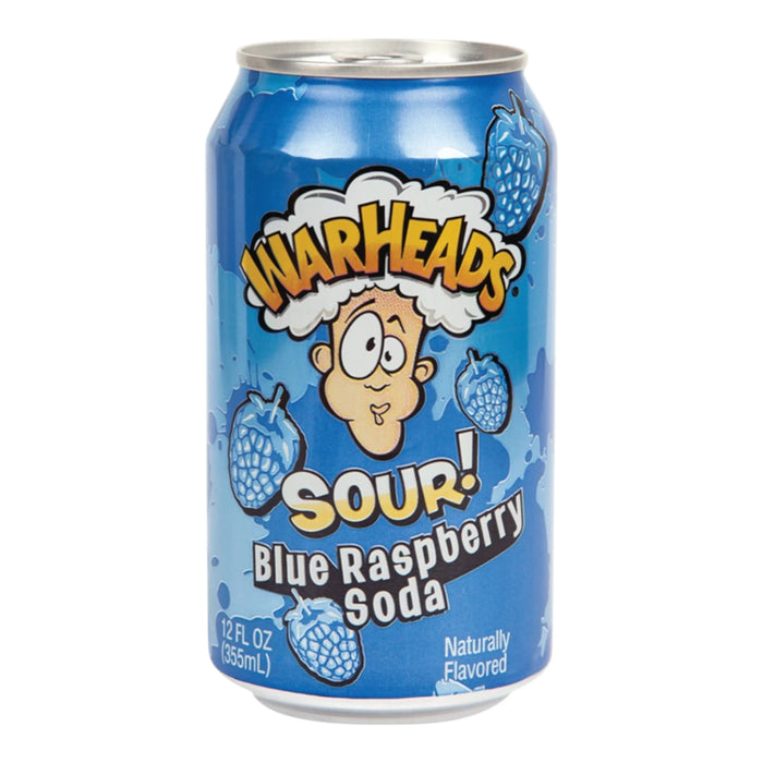 BEVER WARHEADS 330 ML SOUR SODA BLUE RASPBERRY