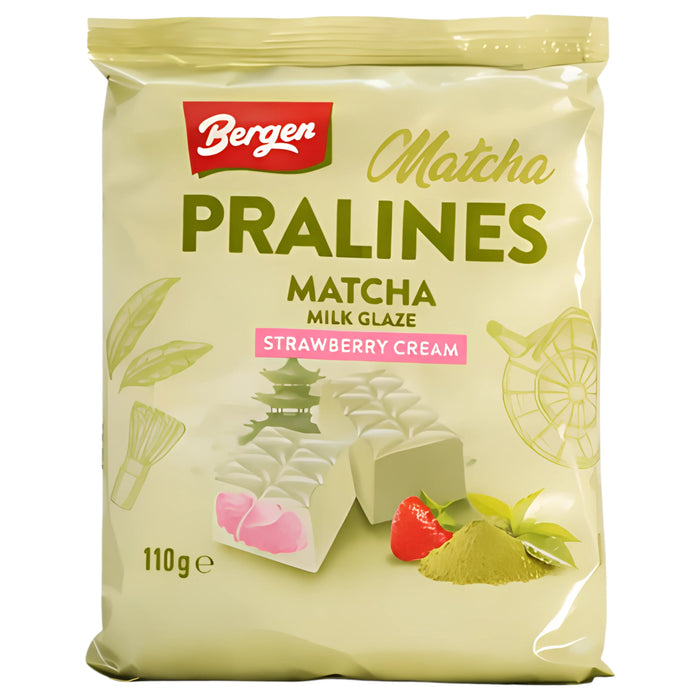 COOKI BERGEN 110 GR PRALINES MATCHA WITH STRAWBERRY CREAM